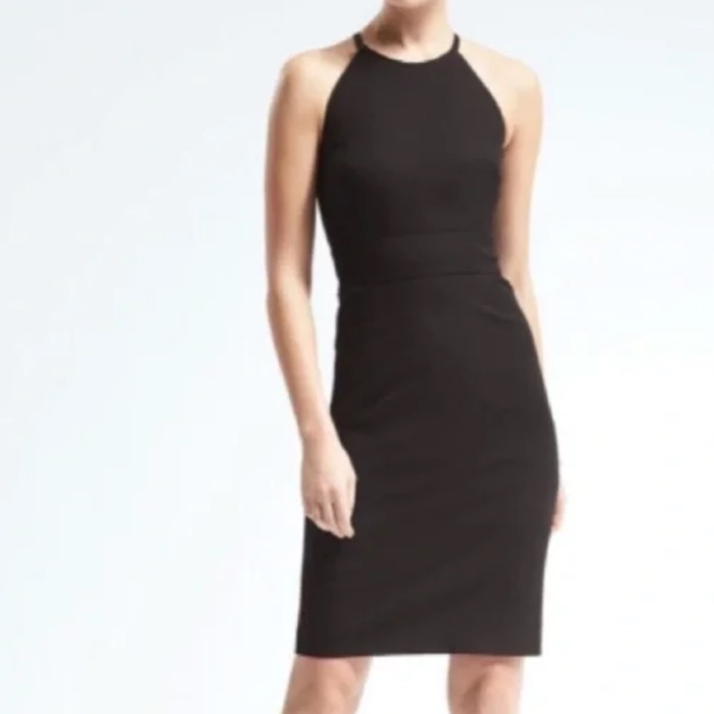 Banana Republic Racer Back Halter Stretch Dress
